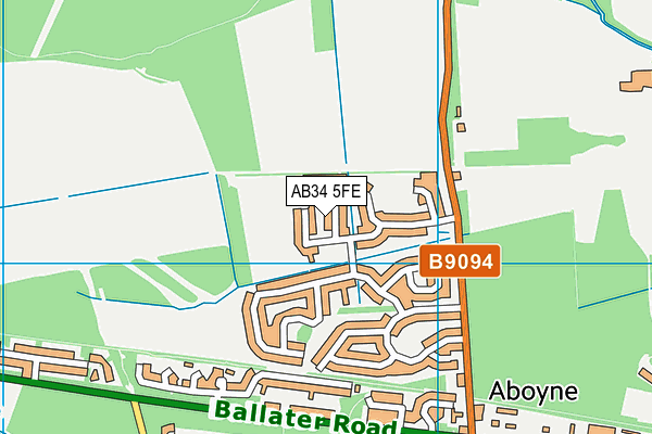 AB34 5FE map - OS VectorMap District (Ordnance Survey)