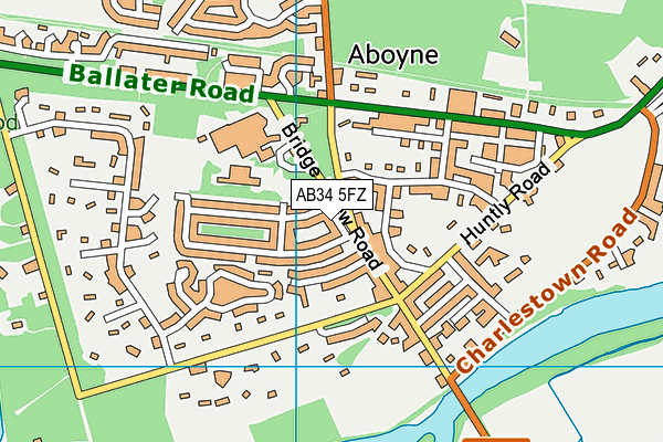 AB34 5FZ map - OS VectorMap District (Ordnance Survey) AB34 5FZ map - OS VectorMap District (Ordnance Survey)