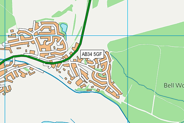 AB34 5GF map - OS VectorMap District (Ordnance Survey) AB34 5GF map - OS VectorMap District (Ordnance Survey)
