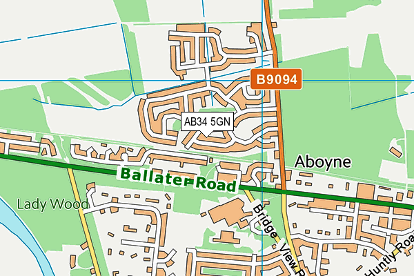 AB34 5GN map - OS VectorMap District (Ordnance Survey) AB34 5GN map - OS VectorMap District (Ordnance Survey)