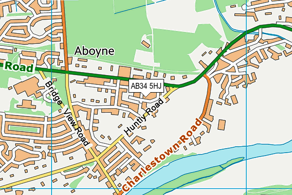 AB34 5HJ map - OS VectorMap District (Ordnance Survey)