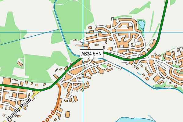 AB34 5HN map - OS VectorMap District (Ordnance Survey)