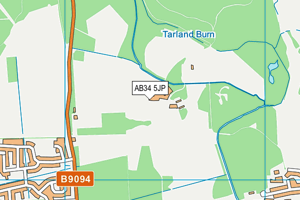 AB34 5JP map - OS VectorMap District (Ordnance Survey)