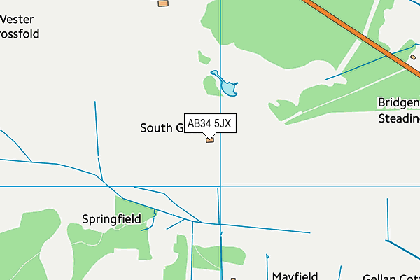 AB34 5JX map - OS VectorMap District (Ordnance Survey) AB34 5JX map - OS VectorMap District (Ordnance Survey)