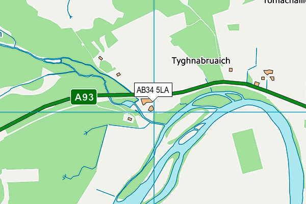 AB34 5LA map - OS VectorMap District (Ordnance Survey)