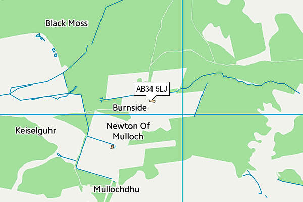 AB34 5LJ map - OS VectorMap District (Ordnance Survey) AB34 5LJ map - OS VectorMap District (Ordnance Survey)