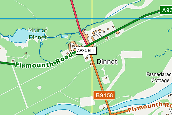 AB34 5LL map - OS VectorMap District (Ordnance Survey) AB34 5LL map - OS VectorMap District (Ordnance Survey)