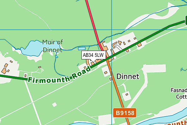 AB34 5LW map - OS VectorMap District (Ordnance Survey) AB34 5LW map - OS VectorMap District (Ordnance Survey)