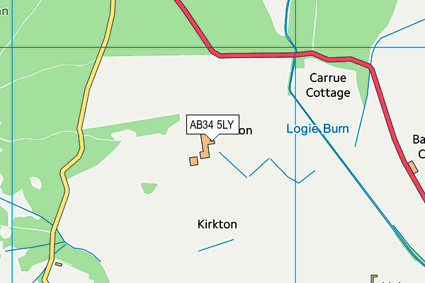 AB34 5LY map - OS VectorMap District (Ordnance Survey)