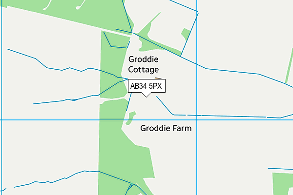 AB34 5PX map - OS VectorMap District (Ordnance Survey) AB34 5PX map - OS VectorMap District (Ordnance Survey)