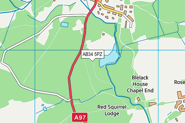 AB34 5PZ map - OS VectorMap District (Ordnance Survey) AB34 5PZ map - OS VectorMap District (Ordnance Survey)