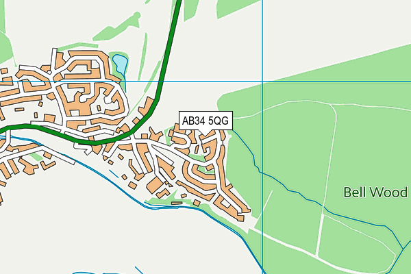 AB34 5QG map - OS VectorMap District (Ordnance Survey) AB34 5QG map - OS VectorMap District (Ordnance Survey)