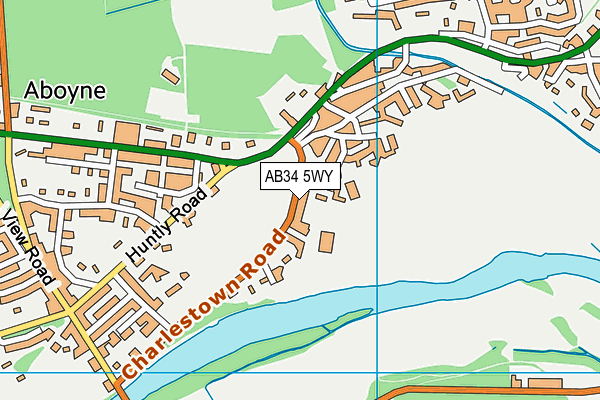 AB34 5WY map - OS VectorMap District (Ordnance Survey) AB34 5WY map - OS VectorMap District (Ordnance Survey)