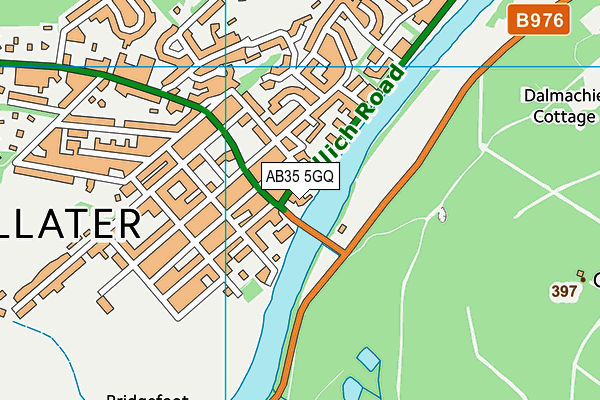 AB35 5GQ map - OS VectorMap District (Ordnance Survey) AB35 5GQ map - OS VectorMap District (Ordnance Survey)