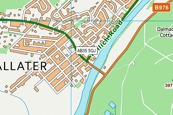 AB35 5QJ map - OS VectorMap District (Ordnance Survey) AB35 5QJ map - OS VectorMap District (Ordnance Survey)