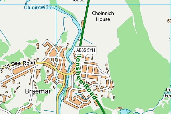 AB35 5YH map - OS VectorMap District (Ordnance Survey) AB35 5YH map - OS VectorMap District (Ordnance Survey)