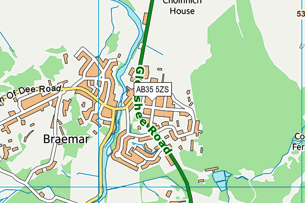 AB35 5ZS map - OS VectorMap District (Ordnance Survey) AB35 5ZS map - OS VectorMap District (Ordnance Survey)