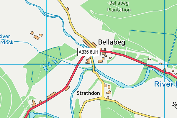 AB36 8UH map - OS VectorMap District (Ordnance Survey) AB36 8UH map - OS VectorMap District (Ordnance Survey)