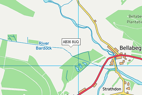 AB36 8UQ map - OS VectorMap District (Ordnance Survey) AB36 8UQ map - OS VectorMap District (Ordnance Survey)