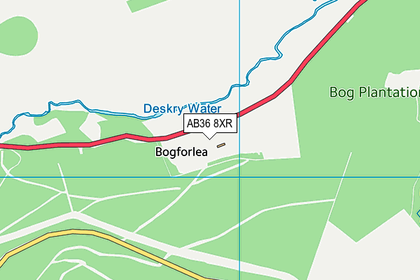 AB36 8XR map - OS VectorMap District (Ordnance Survey)