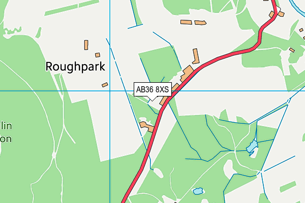 AB36 8XS map - OS VectorMap District (Ordnance Survey) AB36 8XS map - OS VectorMap District (Ordnance Survey)