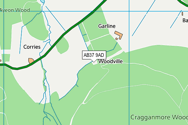 AB37 9AD map - OS VectorMap District (Ordnance Survey) AB37 9AD map - OS VectorMap District (Ordnance Survey)