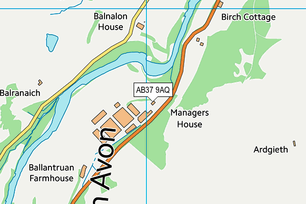 AB37 9AQ map - OS VectorMap District (Ordnance Survey) AB37 9AQ map - OS VectorMap District (Ordnance Survey)