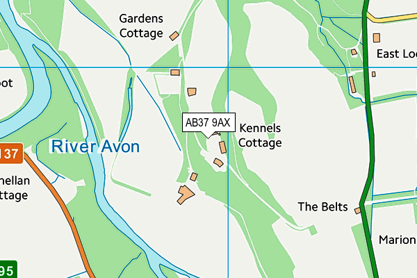 AB37 9AX map - OS VectorMap District (Ordnance Survey) AB37 9AX map - OS VectorMap District (Ordnance Survey)