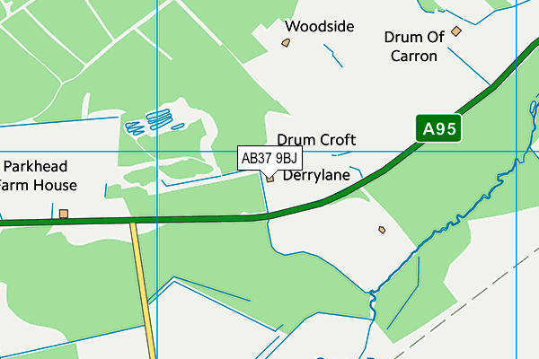 AB37 9BJ map - OS VectorMap District (Ordnance Survey) AB37 9BJ map - OS VectorMap District (Ordnance Survey)