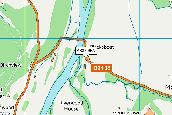AB37 9BN map - OS VectorMap District (Ordnance Survey) AB37 9BN map - OS VectorMap District (Ordnance Survey)