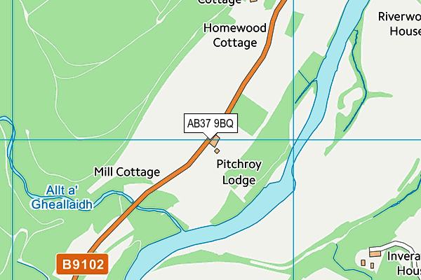 AB37 9BQ map - OS VectorMap District (Ordnance Survey) AB37 9BQ map - OS VectorMap District (Ordnance Survey)