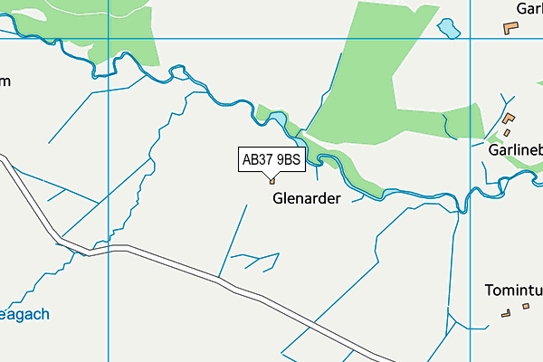 AB37 9BS map - OS VectorMap District (Ordnance Survey) AB37 9BS map - OS VectorMap District (Ordnance Survey)