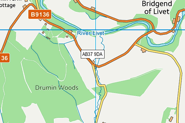 AB37 9DA map - OS VectorMap District (Ordnance Survey) AB37 9DA map - OS VectorMap District (Ordnance Survey)