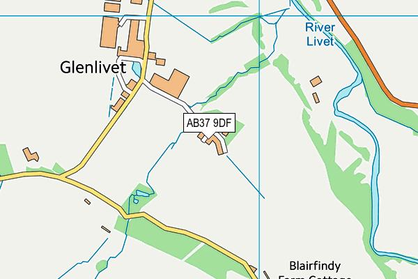 AB37 9DF map - OS VectorMap District (Ordnance Survey) AB37 9DF map - OS VectorMap District (Ordnance Survey)
