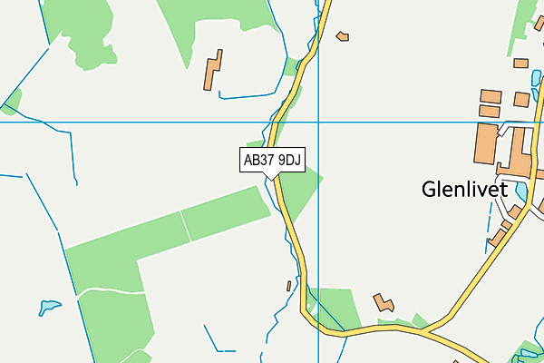AB37 9DJ map - OS VectorMap District (Ordnance Survey)