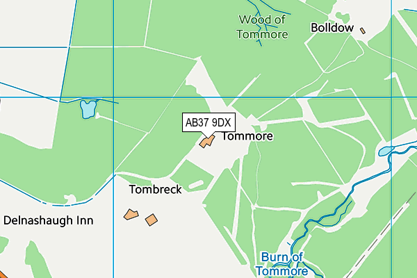 AB37 9DX map - OS VectorMap District (Ordnance Survey) AB37 9DX map - OS VectorMap District (Ordnance Survey)