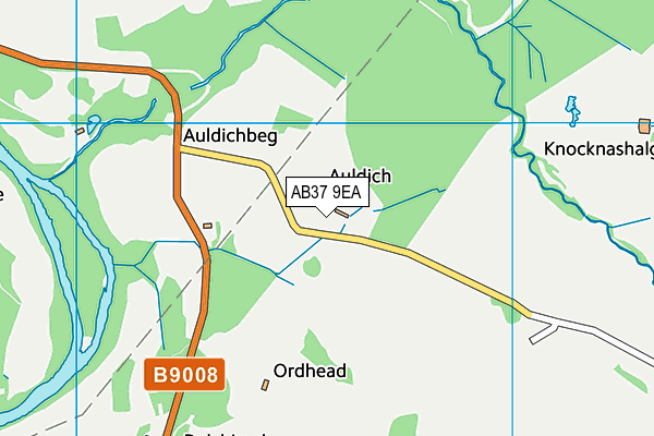 AB37 9EA map - OS VectorMap District (Ordnance Survey) AB37 9EA map - OS VectorMap District (Ordnance Survey)