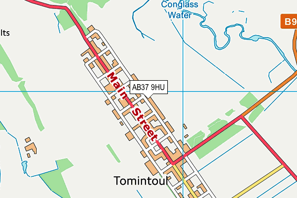 AB37 9HU map - OS VectorMap District (Ordnance Survey)