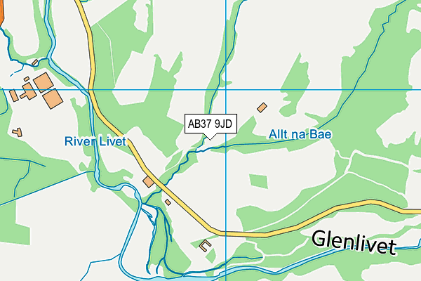AB37 9JD map - OS VectorMap District (Ordnance Survey) AB37 9JD map - OS VectorMap District (Ordnance Survey)