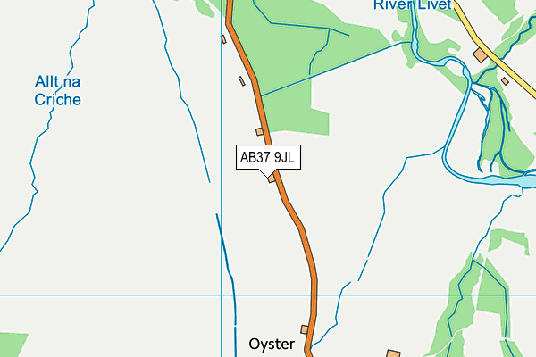 AB37 9JL map - OS VectorMap District (Ordnance Survey) AB37 9JL map - OS VectorMap District (Ordnance Survey)