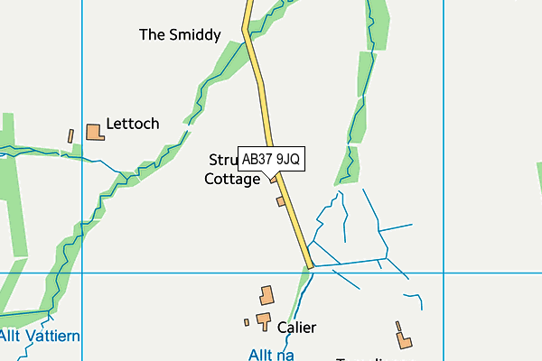 AB37 9JQ map - OS VectorMap District (Ordnance Survey) AB37 9JQ map - OS VectorMap District (Ordnance Survey)