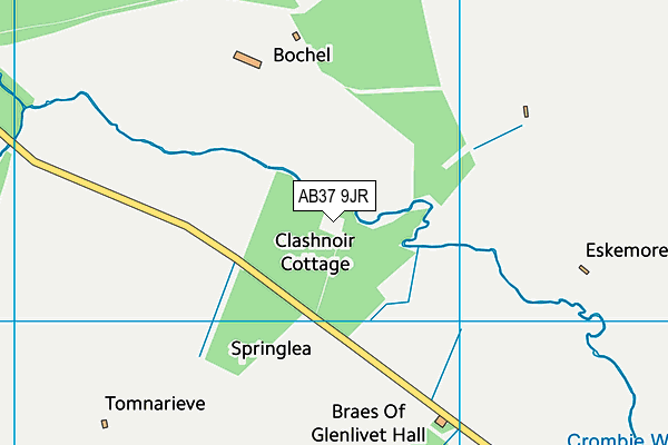 AB37 9JR map - OS VectorMap District (Ordnance Survey) AB37 9JR map - OS VectorMap District (Ordnance Survey)