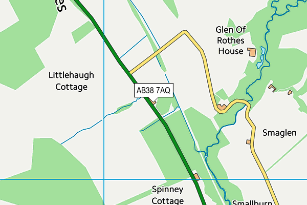 AB38 7AQ map - OS VectorMap District (Ordnance Survey) AB38 7AQ map - OS VectorMap District (Ordnance Survey)