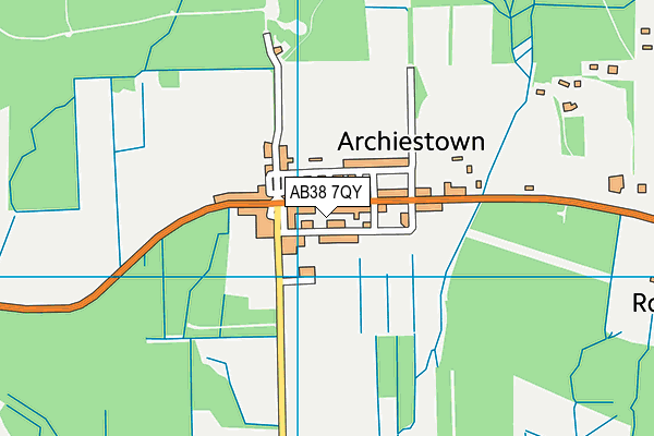 AB38 7QY map - OS VectorMap District (Ordnance Survey) AB38 7QY map - OS VectorMap District (Ordnance Survey)