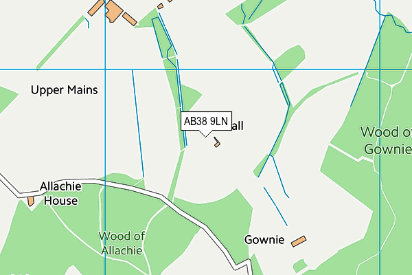 AB38 9LN map - OS VectorMap District (Ordnance Survey) AB38 9LN map - OS VectorMap District (Ordnance Survey)