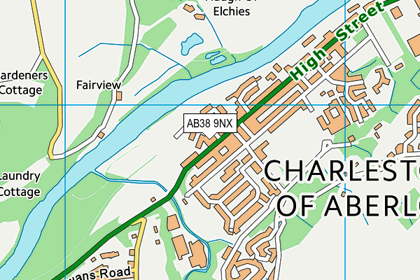 AB38 9NX map - OS VectorMap District (Ordnance Survey)