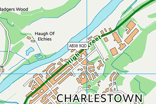 AB38 9QD map - OS VectorMap District (Ordnance Survey) AB38 9QD map - OS VectorMap District (Ordnance Survey)