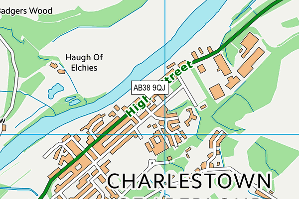 AB38 9QJ map - OS VectorMap District (Ordnance Survey) AB38 9QJ map - OS VectorMap District (Ordnance Survey)