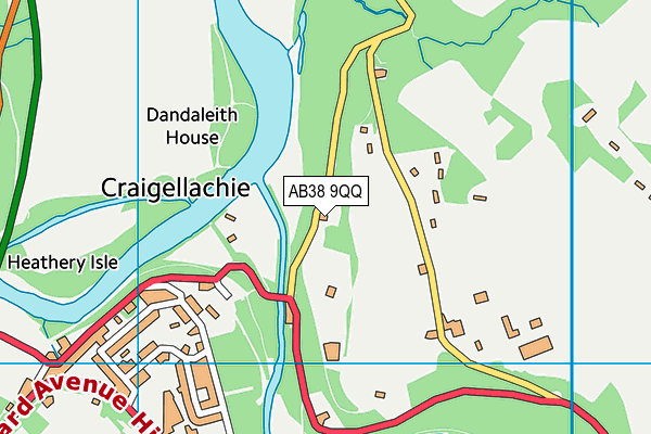 AB38 9QQ map - OS VectorMap District (Ordnance Survey) AB38 9QQ map - OS VectorMap District (Ordnance Survey)