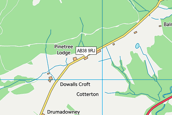 AB38 9RJ map - OS VectorMap District (Ordnance Survey) AB38 9RJ map - OS VectorMap District (Ordnance Survey)